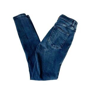 We The Free People Women's Sz 26 Reagan Exposed Button Front Distressed Jeans